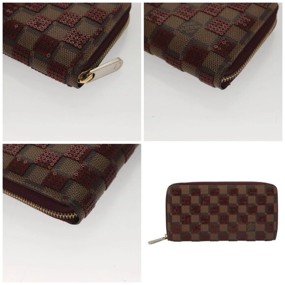 LOUIS VUITTON Damie Payette Zippy Wallet Long Wallet Red - Picture 9 of 14